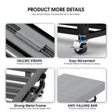 WATHPUR Folding Bed with Mattress, Portable Foldable Bed for Adults, Roll Away Guest on Wheels, Memory Foam Mattress and Metal Frame, Space Saving Fold Up for Easy Storage