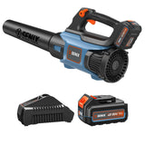 SENIX 20V Max Leaf Blower, Cordless, Brushless, Handheld, Up to 450 CFM and 100 MPH, 2 Speed Mode, Cruise Control, Lightweight, 5.0 Ah Battery and Charger Included (BLAX2-M3)