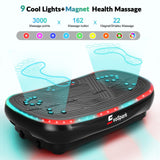 Vibration Plate Exercise Machine for Lymphatic Drainage, 4D Full Body Workout Vibrate Fitness Platform, 199 Adjustable Speeds, 3 Motors Power Vibration Plate for Weight Loss & Fitness, Max Load 550 lb
