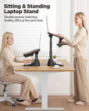 SAIJI Laptop Stand for Desk, Stable Standing Laptop Riser with Foldable Mouse Pad