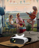 ELEPHAS Mini Projector for iphone, Portable Projector with Tripod, 1080P HD Outdoor Projector, Movie Projector Compatible with Android/iOS/Windows/TV Stick/HDMI/USB