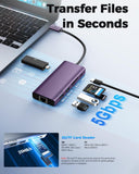 USB C Laptop Docking Station Dual HDMI Monitor 10in1 Dongle Type-C Hub Dock