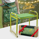 Garden Stool and Kneeler Set, Garden Seat and Kneeler Heavy Duty with 10" Wide Soft Kneeling Pad, Non-Slip Garden Bench