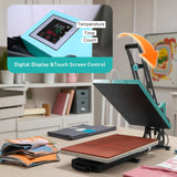 Semi-auto Heat Press Machine with Positioning, 2kw, Slide-Out, Heat Transfer Press DTF