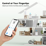 WHOY 120 Pints Dehumidifier for Basement up to 6,000 Sq. Ft, Smart App Control & Intelligent Humidistat, Large Capacity with Drain Hose, Ultra Quiet & Energy Efficient for Whole Home, Garage
