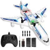 LEFEI Rc Drone Remote Control Airplane -2.4GHz Foam V17 Jet Fighter Stunt,360° Drop-Resistant Stunt Spin Remote & Light RC Airplane with 2 Batteries for Kids Boys Girls (White)