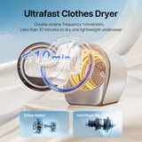 Effidry S3 Compact Clothes Dryer 1.0 cu.ft Capacity 110V 1050W Portable Dryers Machine with Stainless Steel Drum 8 Drying Mode for Small Spaces,Apartments dorm Mini electric secadora portatil de ropa