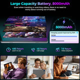 Gemini AI Android 15 Tablet, 10 inch Tablet with Keyboard, 26GB+256GB (2TB Expand), 2-in-1 Tablets with 8-Core, 5G WiFi