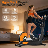 pooboo Elliptical Machine, Elliptical Exercise Machine with 16-Level Resistance& Hyper-Quiet Magnetic Driving System, Elliptical Machine for Home with LCD Monitor&16IN Stride, 350LBS Weight Capacity