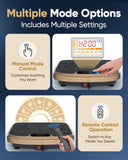 WATEYA Vibration Plate Exercise Machine Vibration for Lymphatic Drainage Fitness Equipment for Strength Toning Premium Home Workout Equipment with 1-200 Speed Settings for Fitness (Gold)