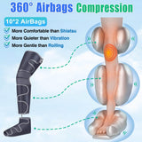 SLOTHMORE Leg Massager for Circulation and Pain Relief, Air Compression Foot Massage with 3 Heat Levels 4 Modes, 4-in-1 Foot Calf Knee & Thigh, Knee Heating Therapy, Gift for Mom Dad