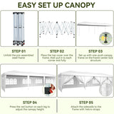 Aoxun 10x30 Pop Up Canopy Tent with 8 Sidewalls, Party Tent, White