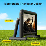 16ft Inflatable Movie Screen Outdoor Projector Screen Build-in IP68 Blower and Carry Bag, Front & Rear Projection, Plug & Play Blow Up Screen for Backyard Movie Night, Pool Theme Parties, Celebrations