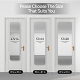 SCWF-GZ 57x20 Door Hanging Full Length Mirror, Floor Stand (Height 5.7ft just Body in1.3ft) Wall Mounted Metal Frame Rectangle Dressing Mirrors for Bedroom Room 57 inch Silver