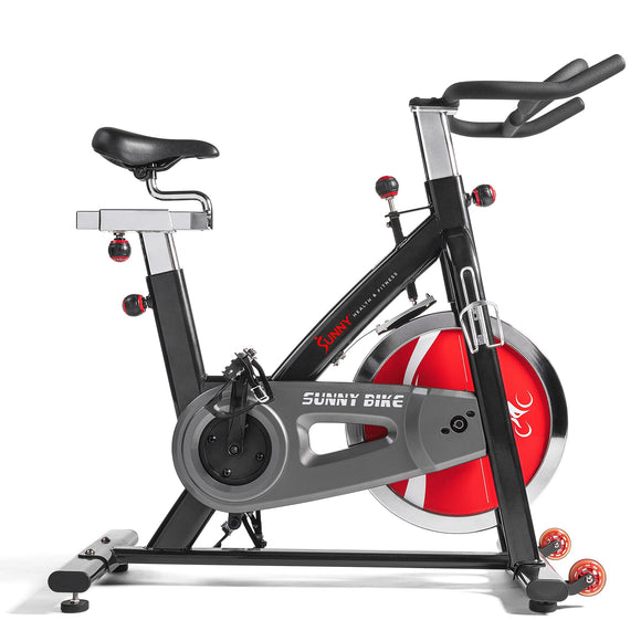 Sunny Health & Fitness Indoor Cycling Exercise Bike with Heavy-Duty 49 LB Chrome Flywheel, Stationary Bike with Customizable Comfort with 275 LBS. Max Weight - ‎SF-B1002 Sunny Health & Fitness