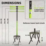 KLDOLLAR Hand Tiller Cultivator, Manual Twist Tiller with Sharp Arrow Tines, Extra-Wide Foot Plate Tills Effortlessly, Manual Tiller for Gardening, Soil Loosening, Flower Beds & Raised Beds