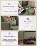 TYBOATLE Faux Leather Small Couch Loveseat, 2 Seater Sofa for Small Spaces