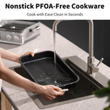 N21NA Pro Slow Cooker 10 Quart, 8-in-1 Programmable PFOA-Free Ceramic Coated Multi-Cooker with Grill Pan, Steaming Plate (Includes Silicone Spoon & Tongs)