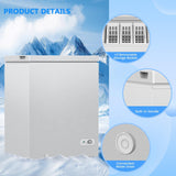 Cowsar 5.0 Cu.Ft Deep Freezer with 3 Basket, Quiet Chest Freezer Adjustable 7 Thermostat for Apartment/Garage/Basement/Dorm/Home,White