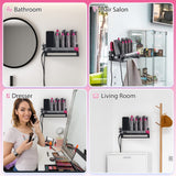 BlueFire Storage Holder for Dyson,3 Layer Design Hair Airwrap Organizer,Stainless Steel Blow Dryer Holder for Home Bathroom Suitable for All Walls