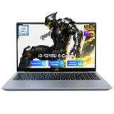 NIMO 15.6" IPS FHD Student Laptop, Intel 6-Core i3-1215U Laptop (Up to 4.4GHz, Beats R5 7520U) with 16GB RAM 512GB SSD 65W Fast PD 180° View Backlit KB Fingerprint Wi-Fi 6, for Creator, Home Business