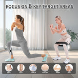 HIMESPORNER 9 PCS Fabric Resistance Bands Set for Working Out, Non-Slip Exercise Booty Bands for Women & Men Leg and Glutes with Hair Ties and Tape Measure - for Home Gym Workout, Yoga, Pilates