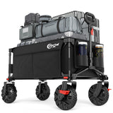 Portal Collapsible Wagon with Brakes, Heavy Duty Utility Cart with All-Terrain Wheels, Portable Folding Wagons for Camping, Beach, Garden, Shopping, and Groceries