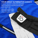 VEASAERS Golf Gloves Men Value 10 Pack Left Hand for Right Handed Golfer, Men's Glove (10Pack White, Medium(Worn On Left Hand))