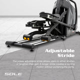 Elliptical Exercise Machine by Sole Fitness, Home Workout Equipment for Cardio, Running, and Walking, Adjustable Stride Length, 13.3" Touch Screen, Bluetooth, and Tablet Holder (Sole E95S)