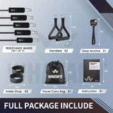 WHATAFIT Resistance Bands, Exercise Bands，Resistance Bands for Working Out, Work Out Bands with Handles for Men and Women Fitness, Strength Training Home Gym Equipment