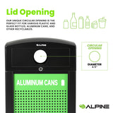Alpine 40-Gallon Outdoor Recycling Bin – Commercial Trash Can with Locking Lid