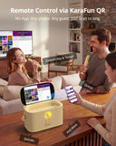 Ikarao Karaoke Machine for Adults, with Lyrics Display Screen, 2 Self-Charging Wireless Microphones, Autotune & EQ, 140W Speaker, Connect TV, Portable Karaoke System for Home, Family, Party, Travel