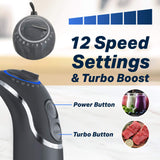 800W 4-in-1 Immersion Blender Handheld, 12 Speed Hand Mixer - Turbo Boost Mueller