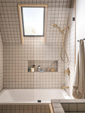 Moen Beric Bronzed Gold Single Handle Modern Tub and Shower Faucet with Handshower, Valve Included, 82775BZG