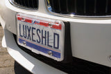 Luxe Shield, Premium Clear License Plate Cover incl Stainless Steel Screws | Durable and Weatherproof Clear License Plate Protector | One-of-a-Kind Design | Proudly Made in the USA