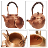 Kkekos Pure Copper Kettle Copper Teapot for Stovetop 1600ml (Type3)