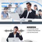 Conference Speaker and Microphone, Bluetooth Speakerphone with 360° Voice Pickup, Advanced Noise Reduction AIRHUG