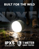 Glocusent Camping Lights Rechargeable, 5000mAh 120H Runtime, Led Camping Lantern with 5 Brightness 3 Modes & SOS, IPX5 Waterproof, Pocket Lanterns for Power Outages, Emergency Light, Camping