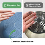 Redchef Nonstick Frying Pan Skillet, Ceramic Non-Stick Saute Pans, 9.5 inch Cooking Fry Pan with Stay Cool Handle (Blue)