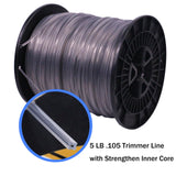 Trimmer Line Square .105 Weed Eater String with High Strength Inner Core 5 LB Commercial Weed Wacker String .105-inch Trimmer