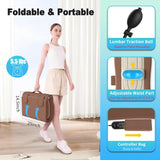 comrelax Full Body Massage Mat with 3 Heating Zones, Head & Neck Support Pillow, Soft Foldable Relaxation Pad with Gentle Vibration for Bed, Floor or Couch, Home Use