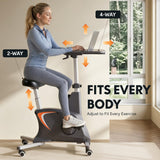 FLEXISPOT Exercise Bike with 2D Desktop, Space Saving Under Desk Bike with Removable Desk, Stationary Bikes Upright Indoor Bikes with 8 Level Magnetic Resistance Upgraded Pro Flywheel, V9 Black