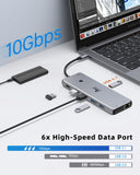 13-in-1 Laptop Docking Station Dual Monitor 4K, 2 HDMI USB C Hub LIONWEI