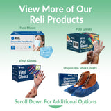 Reli. Toilet Seat Covers (2000 Pcs, 8 Packs of 250) | Disposable Toilet Seat Cover - Flushable - 14x16" (Half-Fold) | Paper Liners for Restroom, Bathroom, Travel, Camping, Kids Potty Training