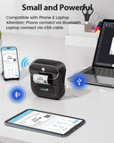 Phomemo M220 Label Maker,3.14" Bluetooth Thermal Printer with 3 Label