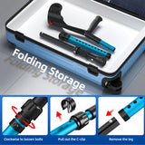 FUSHIDE Forearm Crutches for Adults,Crutches for Men or Women, Lightweight Elbow Crutches, 10-Level Adjustable Height, 3-Part Removable Crutches with Rubber Handles & Comfortable Grip, 1Pair