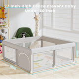 Hiaksedt Baby Playpen with Mat Small Playpen for Babies and Toddlers 50 x 50 inch Baby Fence Playards