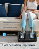 Foot Massager with Heat & Cold, 2026 Upgraded Shiatsu Foot & Calf Massager Machine, 4 Modes, 6 Levels, Electric Foot Massage for Feet, Legs & Arms, Home Office Relaxation for Women and Men-Gray