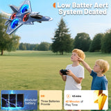 ENJOYFLY Foam Remote Control Airplanes, RC Planes with Light, RC Airplane Fighter Jet for Kids Adults 8-16, 360° Flip, Stunt Roll, Drones for Kids 8-12, Airplane Toy Gifts for Kids Boys - 3 Batteries
