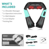 Neck and Back Massager with Soothing Heat, Electric Deep Tissue 3D Kneading Massage Pillow for Shoulder Nekteck